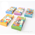 Crianças de impressão personalizadas aprendendo caixas de flashcards